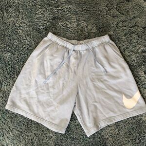 Nike Club Sportswear Fleece Swoosh 3XL Light Blue Shorts
